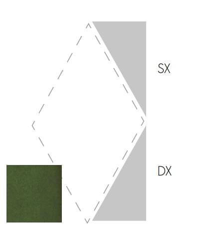 Плитка Etruria Concetto Spaziale Triangolo Piano Sx Emerald Green Craquele 5.4x12.9 см, поверхность глянец