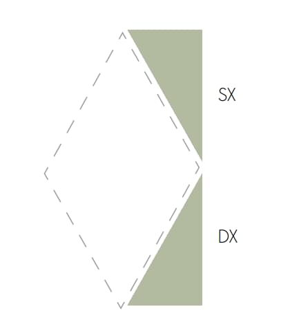 Плитка Etruria Concetto Spaziale Triangolo Piano Sx Moss Green 5.4x12.9 см, поверхность глянец