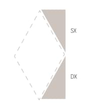 Плитка Etruria Concetto Spaziale Triangolo Piano Sx Silver Gray 5.4x12.9 см, поверхность глянец