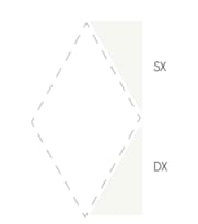 Плитка Etruria Concetto Spaziale Triangolo Piano Sx White 5.4x12.9 см, поверхность глянец