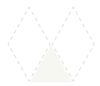 Плитка Etruria Concetto Spaziale Triangolo Piano White 11x13 см, поверхность глянец