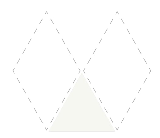 Плитка Etruria Concetto Spaziale Triangolo Piano White 11x13 см, поверхность глянец