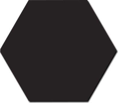 Плитка Etruria Hex Esagono Nero 15x17 см, поверхность матовая