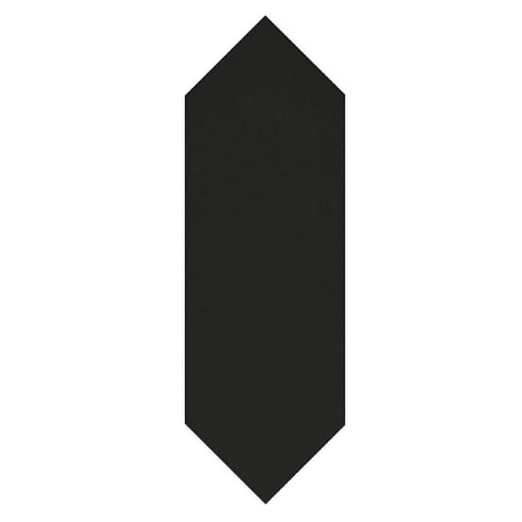 Плитка Etruria Hex Losanga Nero 7.4x22.5 см, поверхность матовая