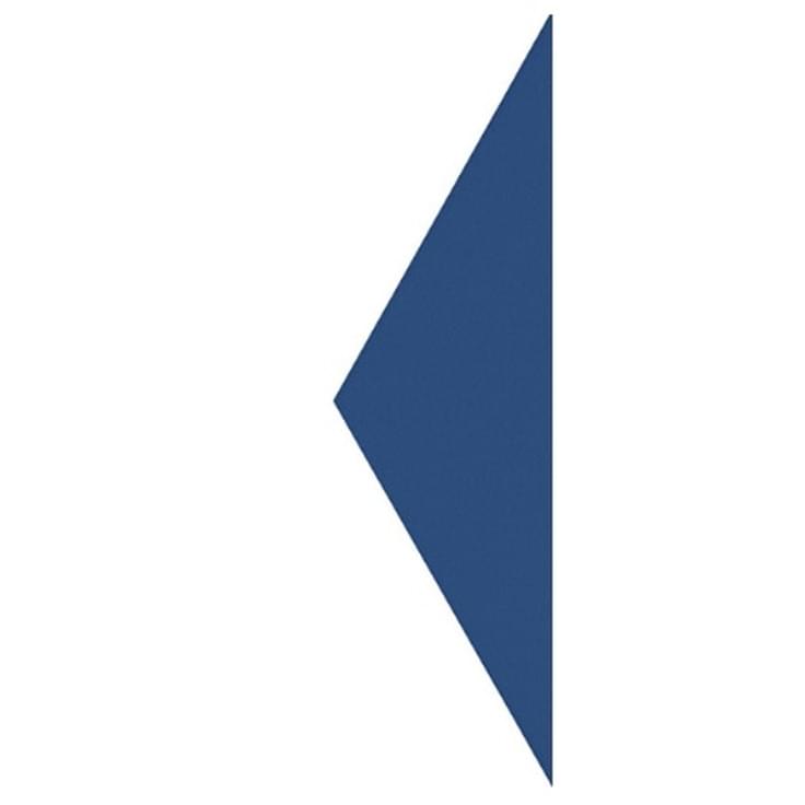 Плитка Etruria Hex Triangolo Cobalto 4.3x15 см, поверхность матовая