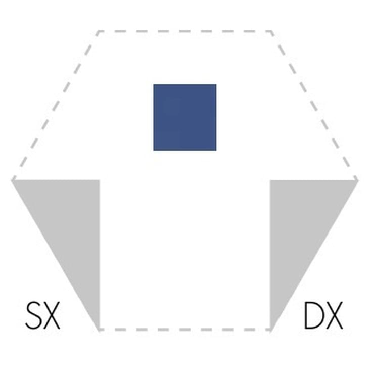 Плитка Etruria Hex Triangolo Dx Cobalto 3.6x8.4 см, поверхность матовая