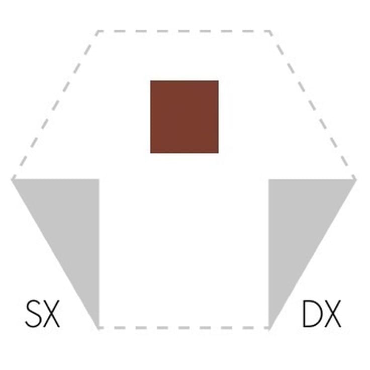 Плитка Etruria Hex Triangolo Dx Mattone 3.6x8.4 см, поверхность матовая