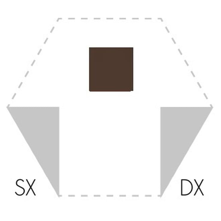 Плитка Etruria Hex Triangolo Dx Moro 3.6x8.4 см, поверхность матовая