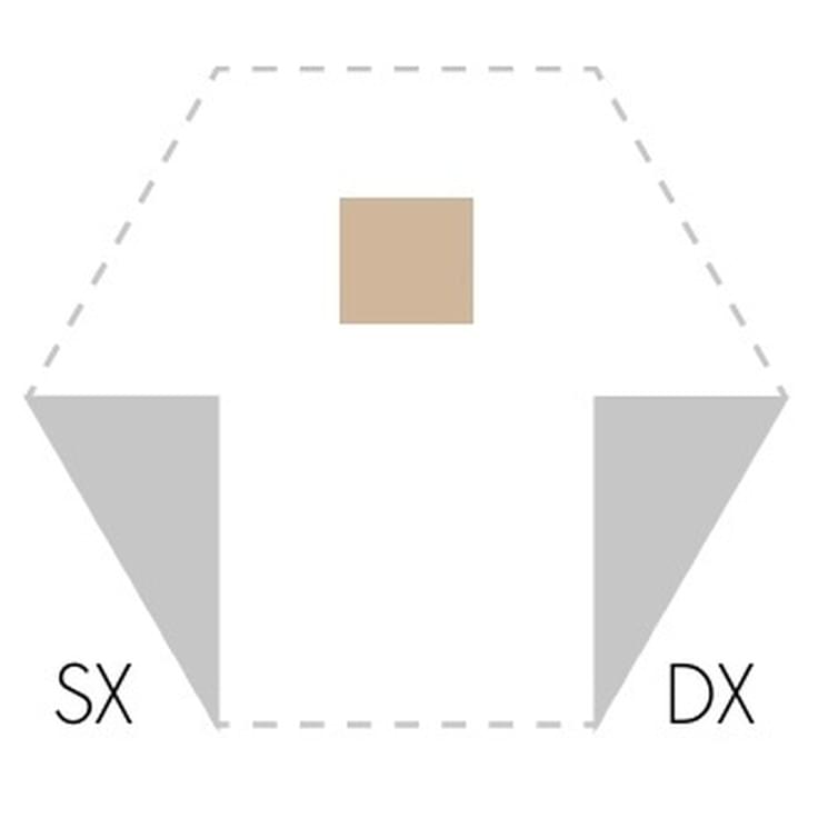 Плитка Etruria Hex Triangolo Sx Avorio 3.6x8.4 см, поверхность матовая