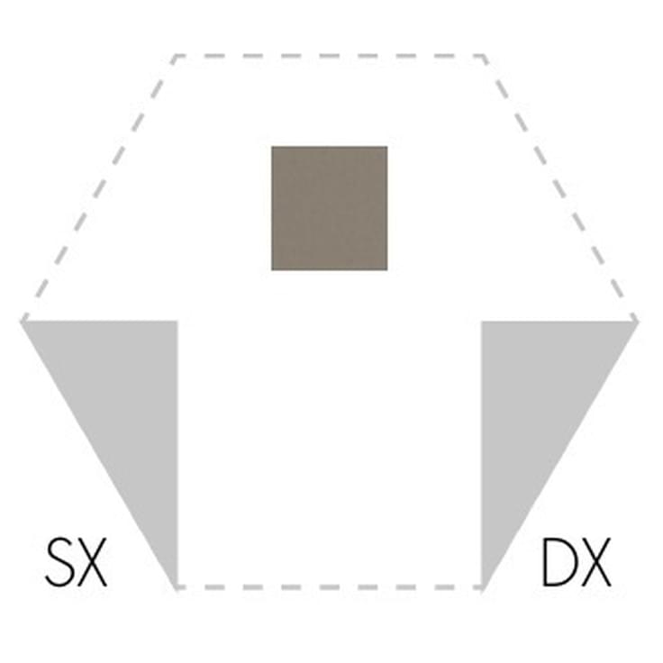 Плитка Etruria Hex Triangolo Sx Fango 3.6x8.4 см, поверхность матовая