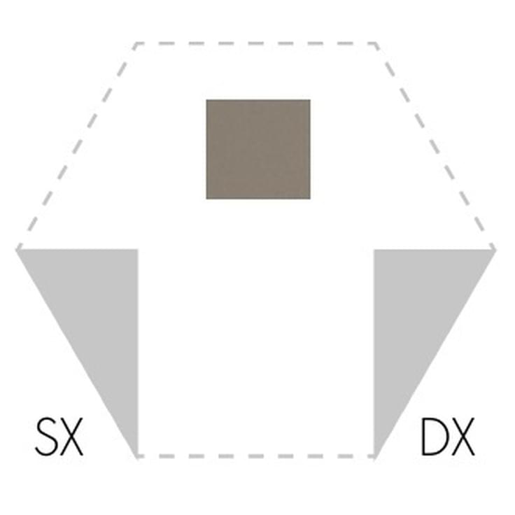 Плитка Etruria Hex Triangolo Sx Grigio 3.6x8.4 см, поверхность матовая