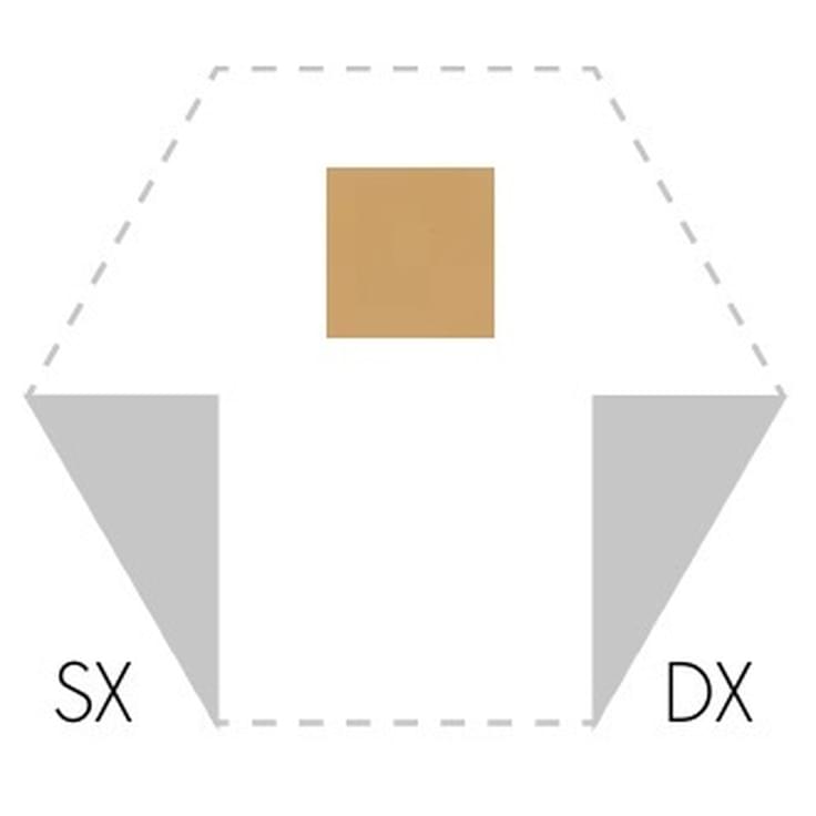 Плитка Etruria Hex Triangolo Sx Ocra 3.6x8.4 см, поверхность матовая
