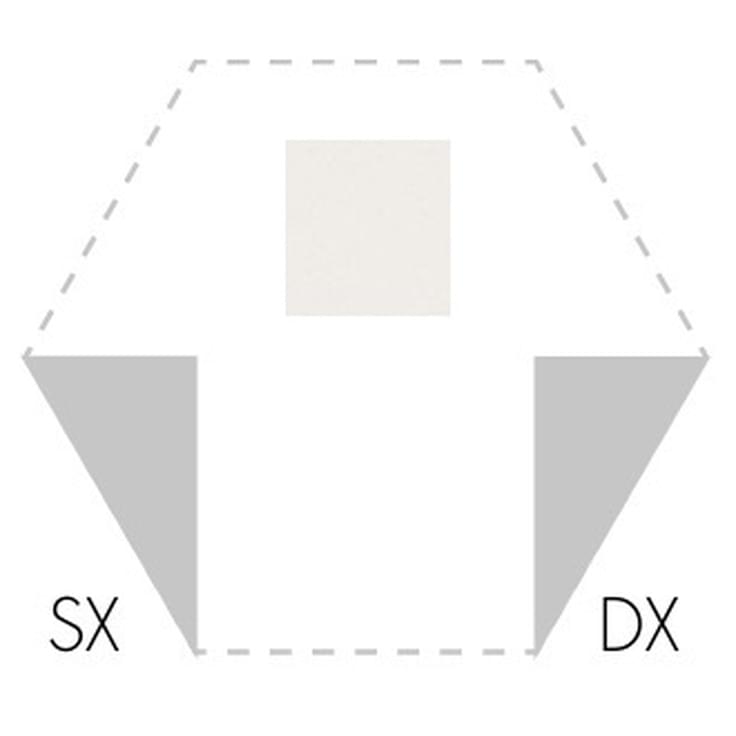 Плитка Etruria Hex Triangolo Sx Super Bianco 3.6x8.4 см, поверхность матовая