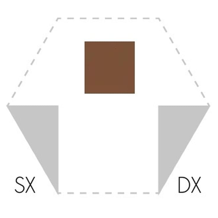Плитка Etruria Hex Triangolo Sx Tabacco 3.6x8.4 см, поверхность матовая