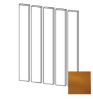 Плитка Etruria Tower Piano Montato Su Rete Caramel Craquele 3.8x30 см, поверхность глянец