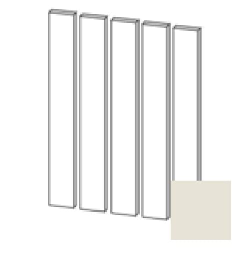 Плитка Etruria Tower Piano Montato Su Rete Milk Matt 3.8x30 см, поверхность матовая