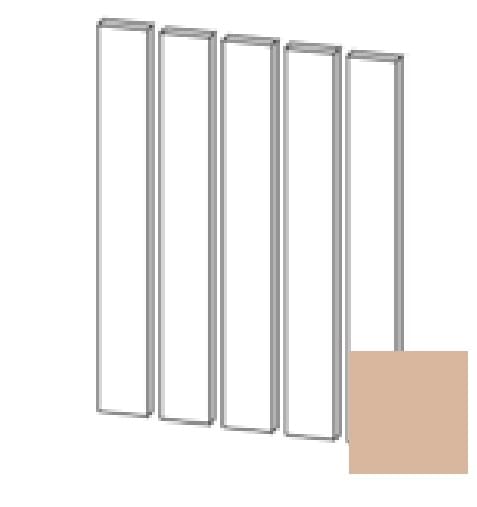 Плитка Etruria Tower Piano Montato Su Rete Pink Sand Matt 3.8x30 см, поверхность матовая