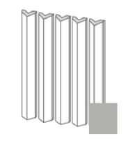 Плитка Etruria Tower Prisma Montato Su Rete Aluminium Matt 3.8x30 см, поверхность матовая