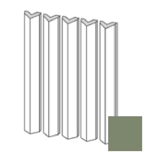 Плитка Etruria Tower Prisma Montato Su Rete Juniper Matt 3.8x30 см, поверхность матовая