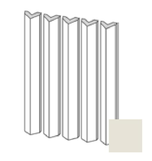 Плитка Etruria Tower Prisma Montato Su Rete Milk Matt 3.8x30 см, поверхность матовая