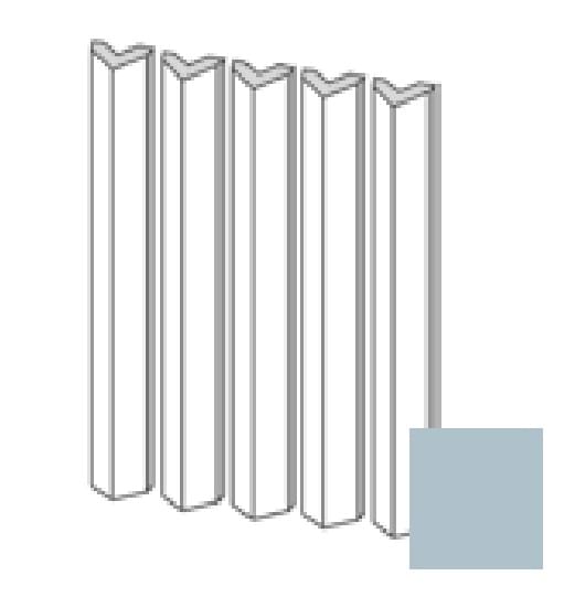 Плитка Etruria Tower Prisma Montato Su Rete Sky Blue Matt 3.8x30 см, поверхность матовая