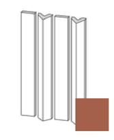 Плитка Etruria Tower Prisma Piano Montato Su Rete Earth Glossy 3.8x30 см, поверхность глянец