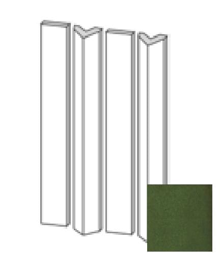 Плитка Etruria Tower Prisma Piano Montato Su Rete Emerald Green Craquele 3.8x30 см, поверхность глянец