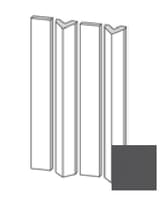 Плитка Etruria Tower Prisma Piano Montato Su Rete Graphite Matt 3.8x30 см, поверхность матовая