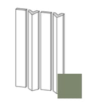 Плитка Etruria Tower Prisma Piano Montato Su Rete Juniper Matt 3.8x30 см, поверхность матовая