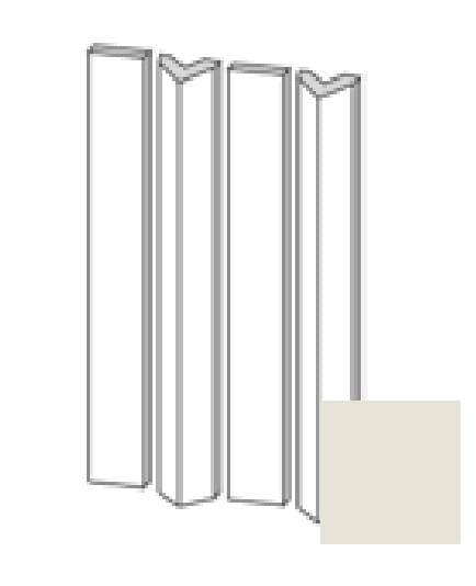 Плитка Etruria Tower Prisma Piano Montato Su Rete Milk Gossy 3.8x30 см, поверхность глянец