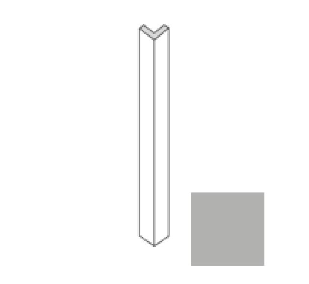 Плитка Etruria Tower Sguscio Esterno Aluminium Matt 2x30 см, поверхность матовая