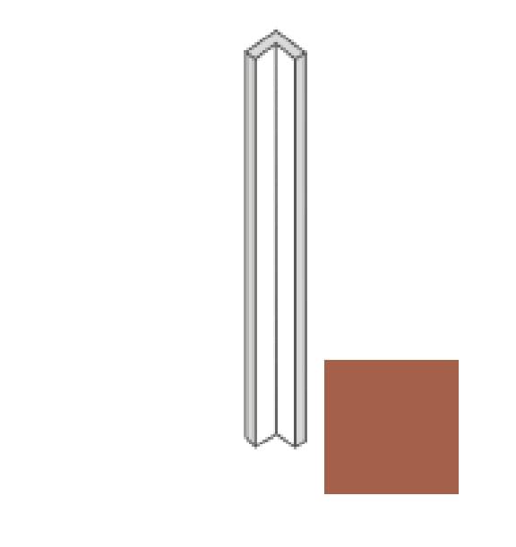 Плитка Etruria Tower Sguscio Interno Earth Glossy 2x30 см, поверхность глянец