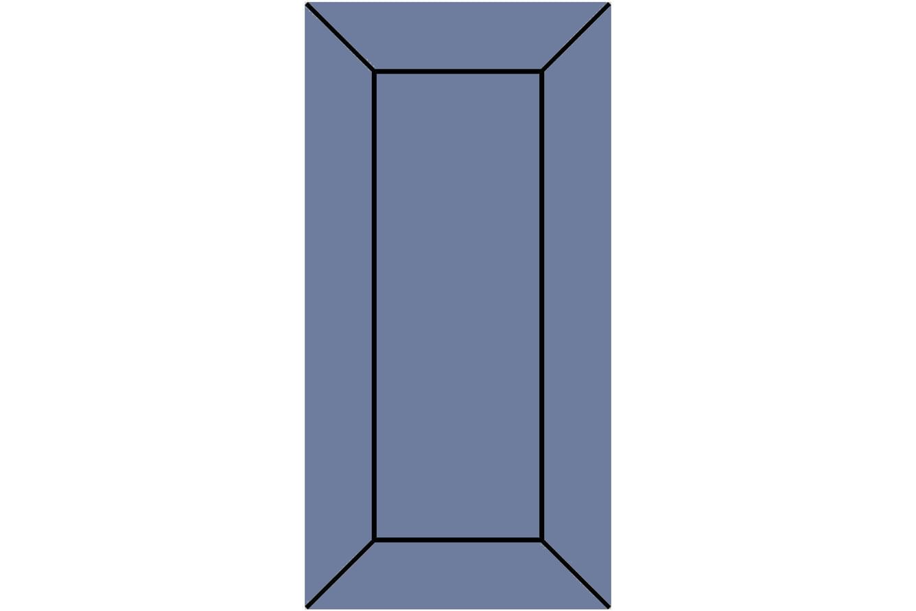 Плитка Etruria Victoria Diamantato 15 China Blue 7.4x15 см, поверхность глянец