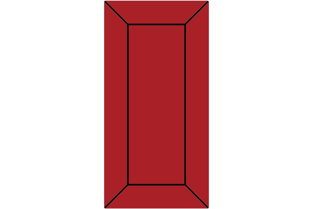 Плитка Etruria Victoria Diamantato 15 Red 7.4x15 см, поверхность глянец