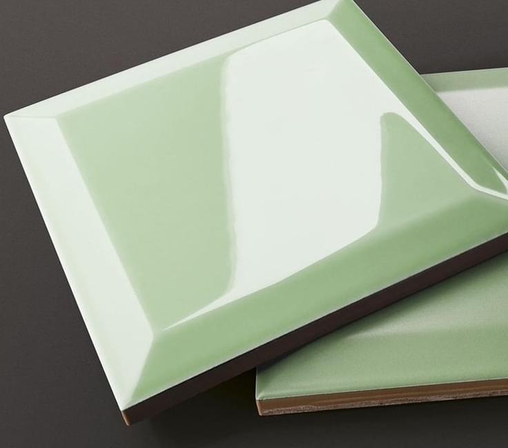 Плитка Etruria Victoria Diamantato Moss Green 15x15 см, поверхность глянец