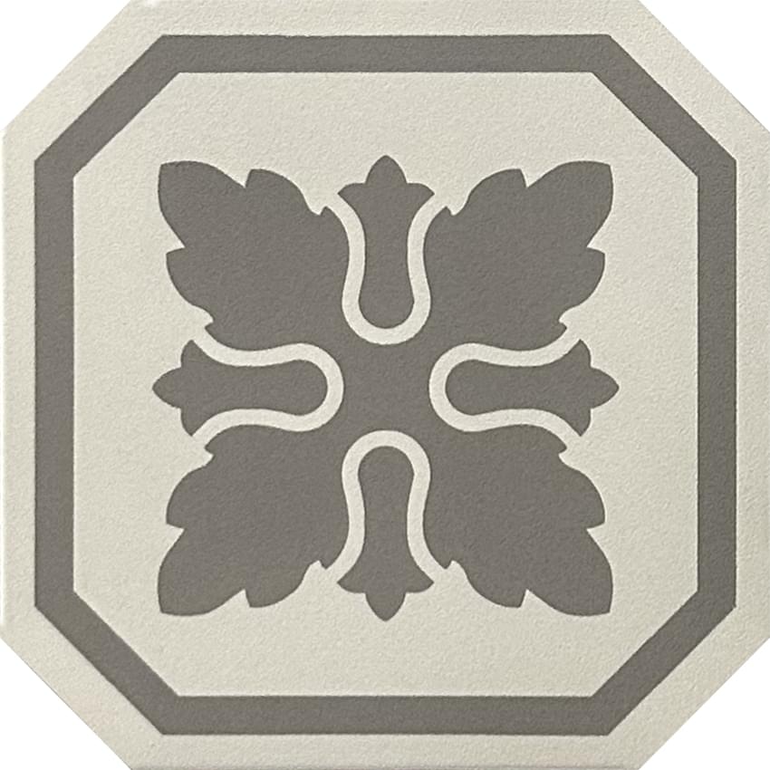 Плитка Etruria Vintage BIANCO DECORO GRIGIO 20x20 см, поверхность матовая