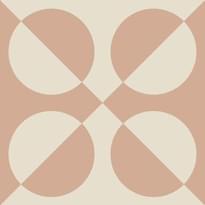 Плитка Etruria Vintage Pattern 17 Quadrato Monocolore Bianco Decoro Rosa 20x20 см, поверхность матовая