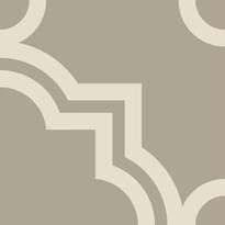 Плитка Etruria Vintage Pattern 18 Quadrato Monocolore Grigio Decoro Bianco 20x20 см, поверхность матовая