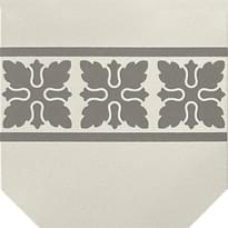 Плитка Etruria Vintage Pattern 2 Bordura Lineare Monocolore Bianco Decoro Grigio 20x20 см, поверхность матовая