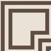 Плитка Etruria Vintage Pattern 21 Bordura Angolo Monocolore Bianco Decoro Moro 20x20 см, поверхность матовая