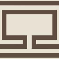 Плитка Etruria Vintage Pattern 21 Bordura Lineare Monocolore Bianco Decoro Moro 20x20 см, поверхность матовая