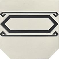 Плитка Etruria Vintage Pattern 3 Bordura Lineare Monocolore Bianco Decoro Nero 20x20 см, поверхность матовая