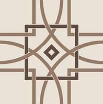 Плитка Etruria Vintage Pattern 6 Quadrato Bicolore Bianco Decoro Moro Tabacco 20x20 см, поверхность матовая