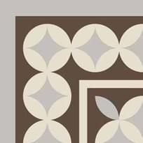 Плитка Etruria Vintage Pattern 7 Bordura Angolo Bicolore More Decoro Bianco Perla 20x20 см, поверхность матовая