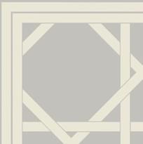 Плитка Etruria Vintage Pattern 8 Bordura Angolo Monocolore Perla Decoro Bianco 20x20 см, поверхность матовая