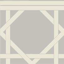 Плитка Etruria Vintage Pattern 8 Bordura Lineare Monocolore Perla Decoro Bianco 20x20 см, поверхность матовая