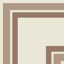 Плитка Etruria Vintage Pattern 9 Bordura Angolo Bicolore Bianco Decoro Tortora Tabacco 20x20 см, поверхность матовая