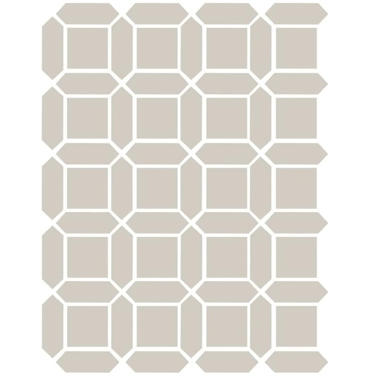 Плитка Etruria XXS Cassettone Quadrato Bianco Losanga Bianco 32x39 см, поверхность матовая