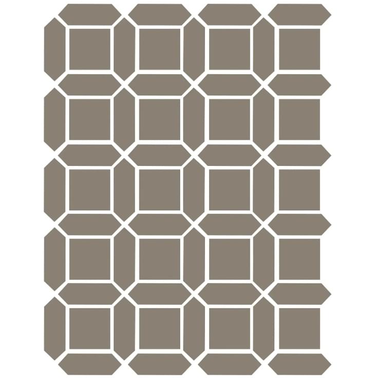 Плитка Etruria XXS Cassettone Quadrato Fango Losanga Fango 32x39 см, поверхность матовая