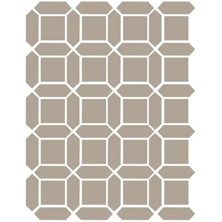 Плитка Etruria XXS Cassettone Quadrato Grigio Losanga Grigio 32x39 см, поверхность матовая